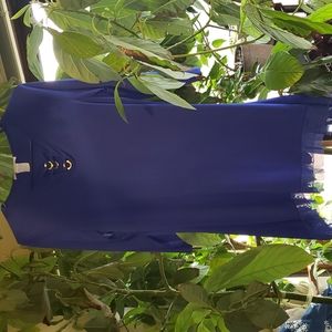 Sensational Collection Blue 3/4 Sleeve Dress Medium